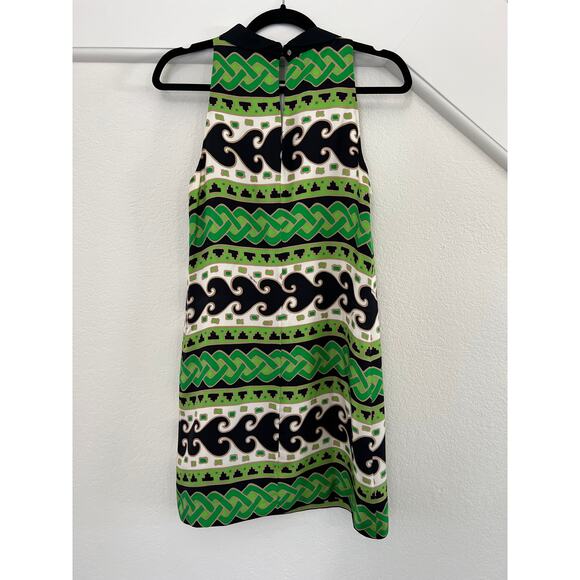 Milly New York Geometric Chain Pattern Shift Mini Dress Size 4 Chic Event - Picture 2 of 16